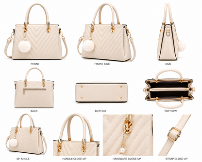 Elegant Luxe Women’s Handbag – Quilted Shoulder & Crossbody Bag