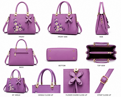 Floral Elegance Women’s Handbag – Premium Shoulder & Crossbody Bag