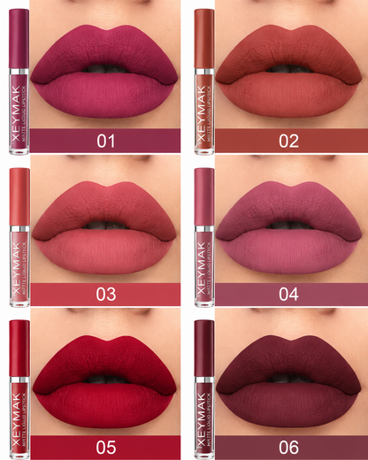 New velvet long lasting waterproof non transfer liquid matte lipstick set of 6