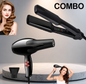 Combo of KM-329 hair straightener and hair , 6130 Hair Dryer Black NEW COMBO &nbsp;M216
