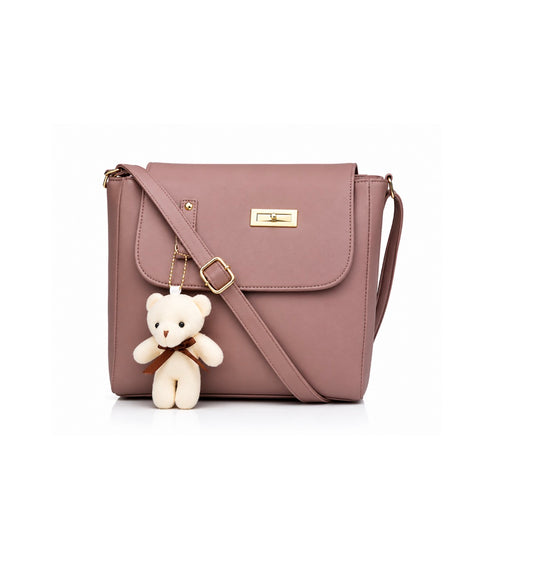 Chic Teddy Charm Women’s Shoulder Bag – Elegant Crossbody Handbag
