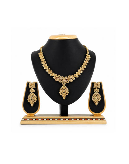 Women's Gold Plated stone work Jewellery Set
